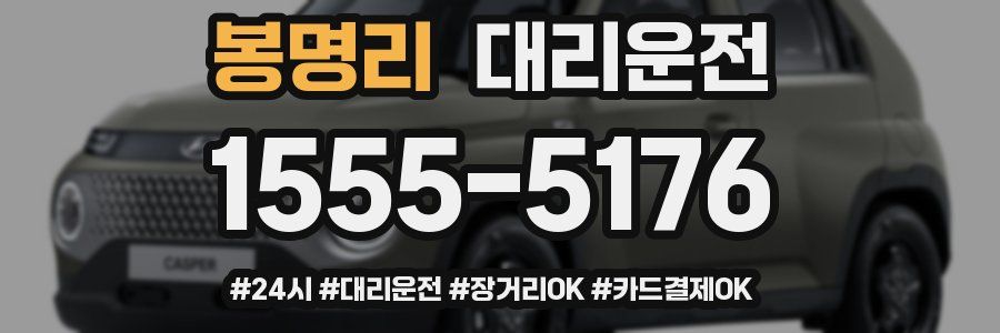 봉명리 대리운전