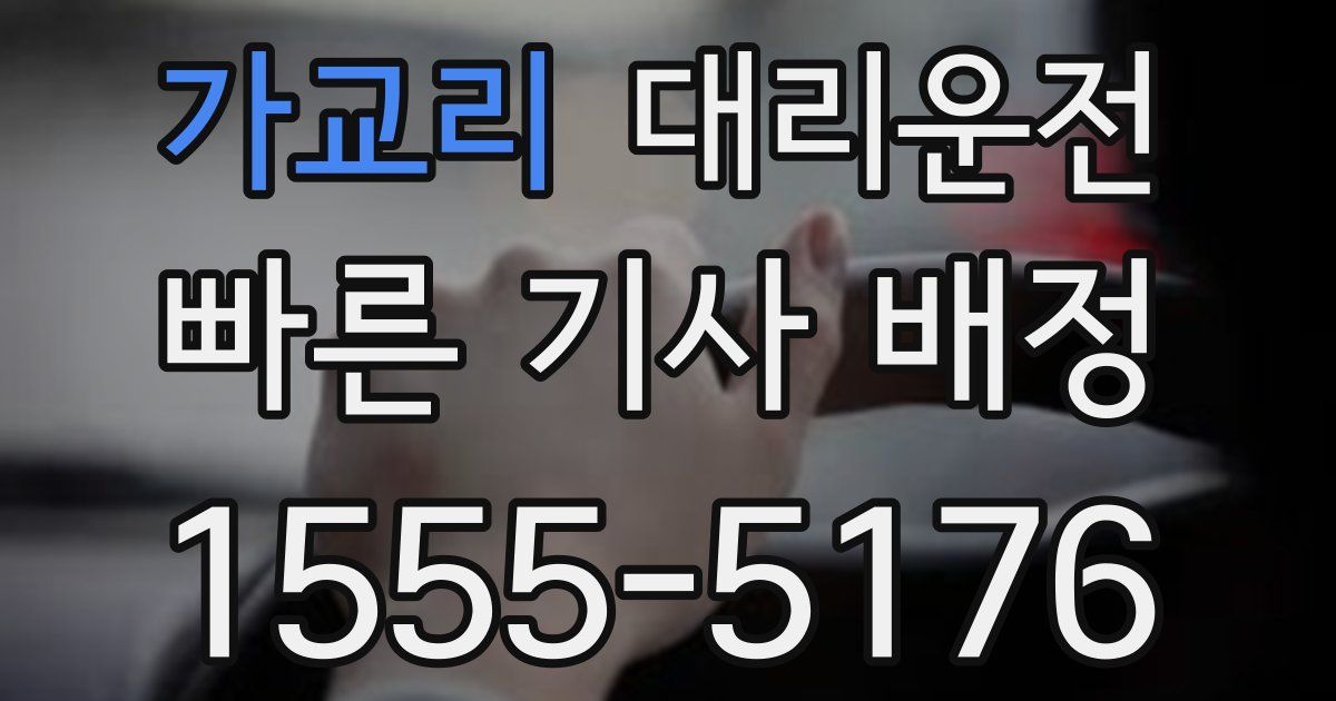 일일대리기사