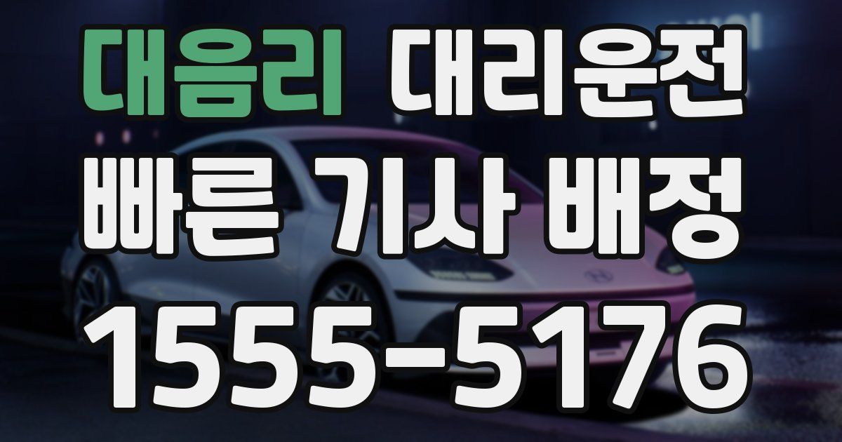 일일대리기사