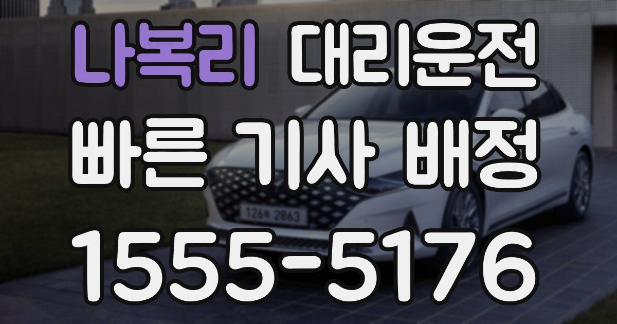 일일대리기사