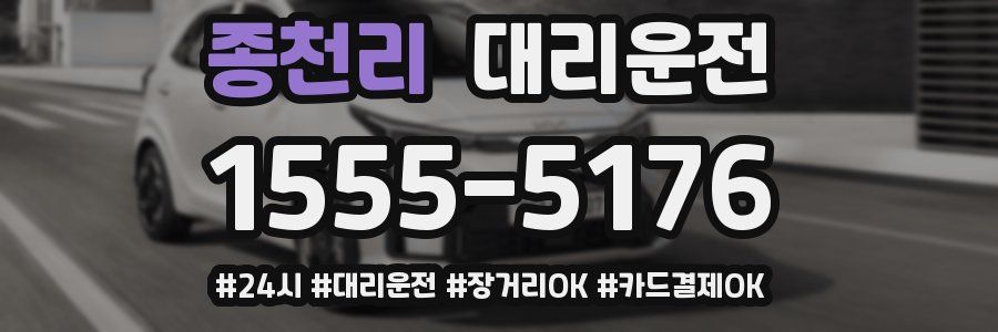 종천리 대리운전