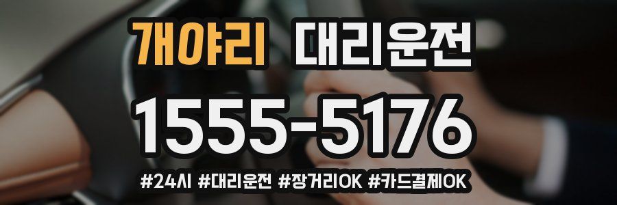 개야리 대리운전
