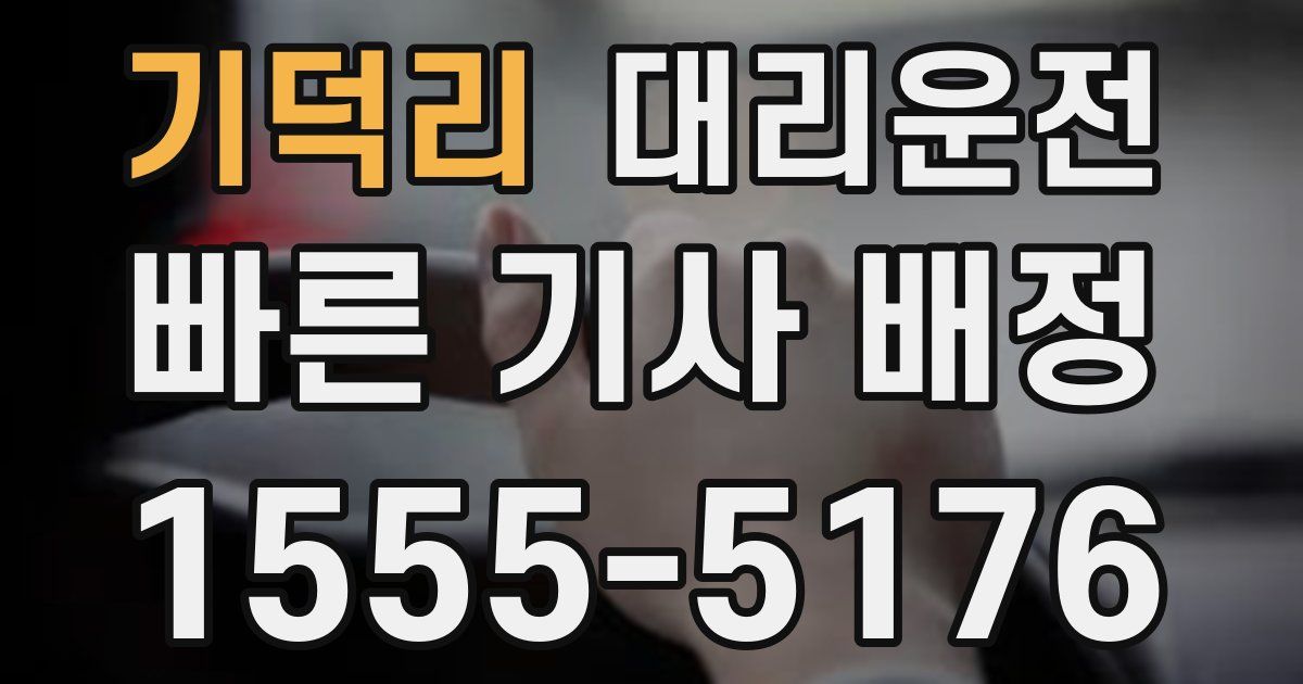 일일대리기사