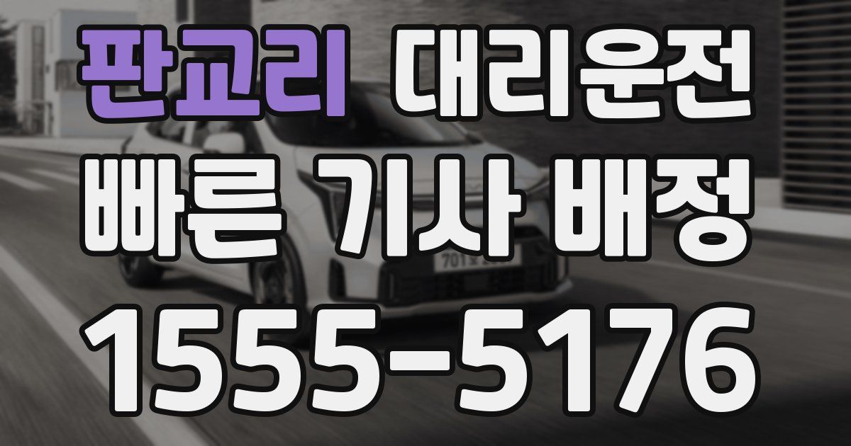일일대리기사