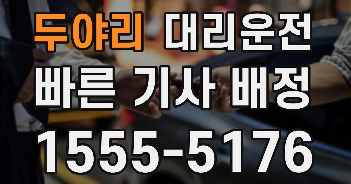일일대리기사