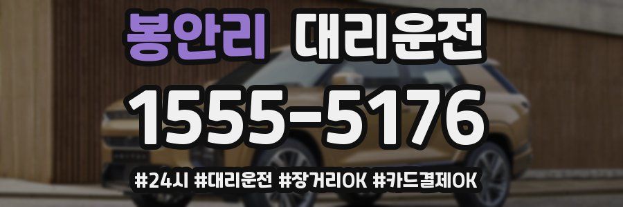 봉안리 대리운전