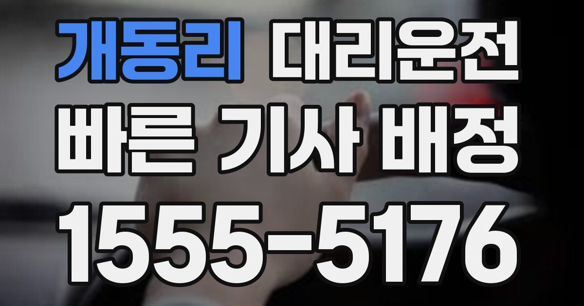 일일대리기사