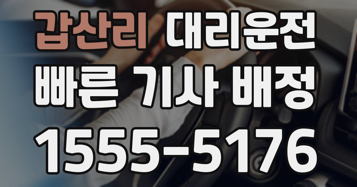 일일대리기사
