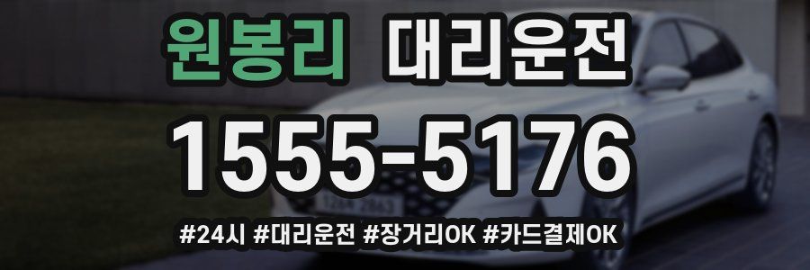 원봉리 대리운전