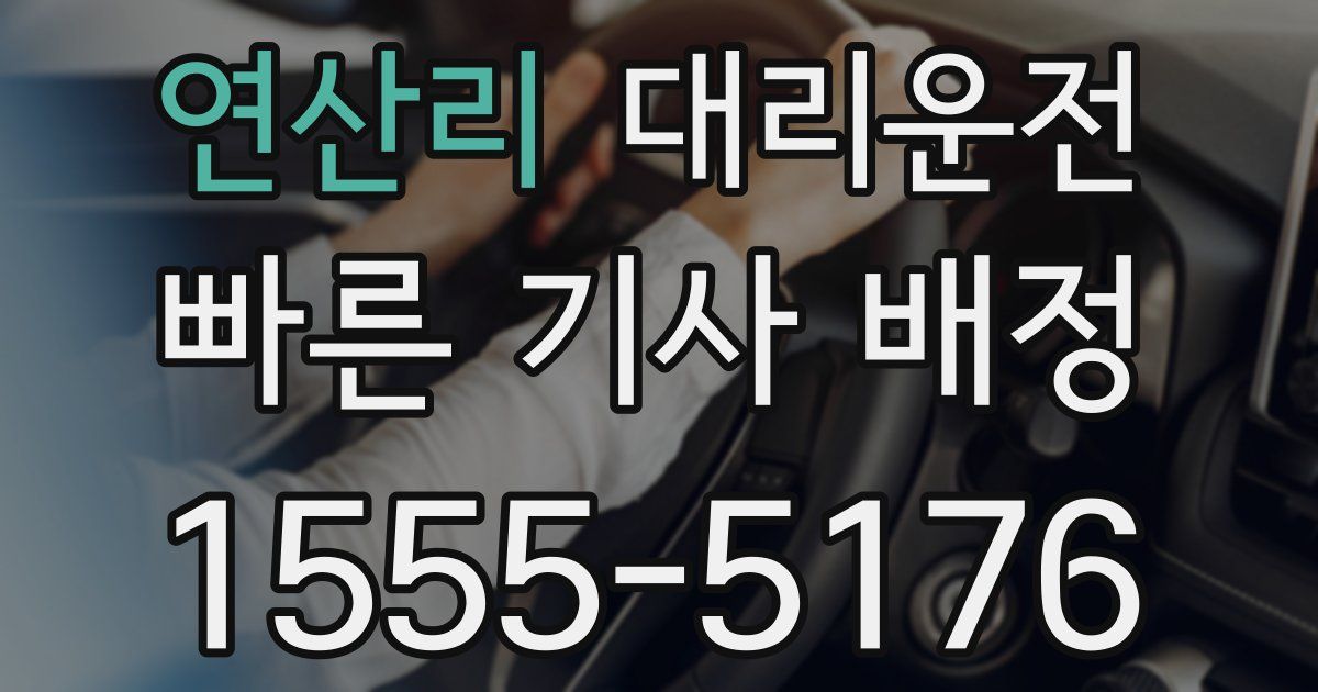 일일대리기사