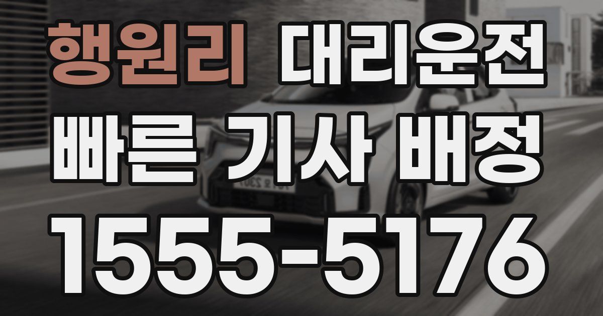 일일대리기사