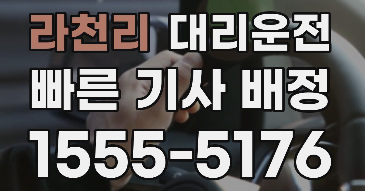 일일대리기사