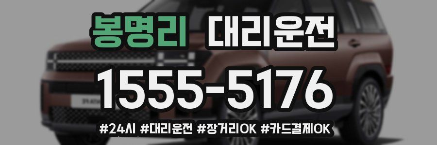 봉명리 대리운전