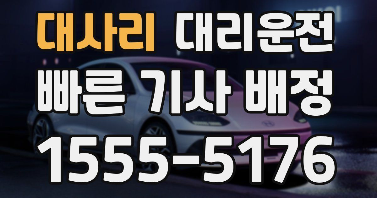 일일대리기사