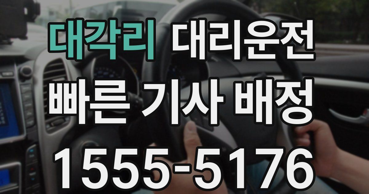 일일대리기사