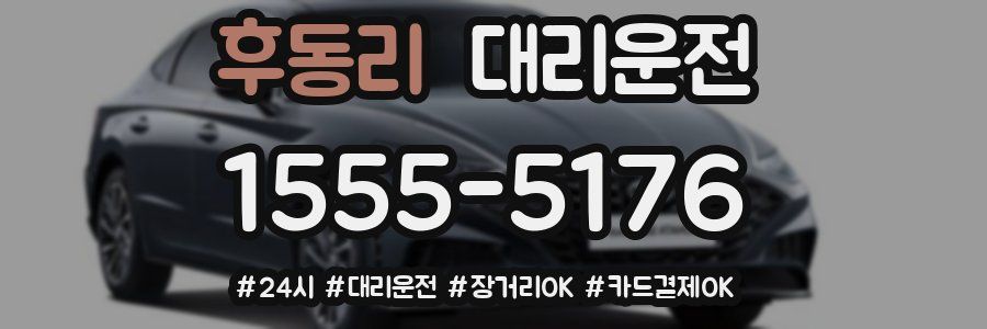 후동리 대리운전