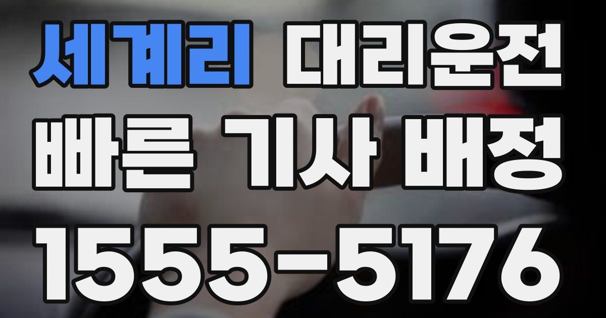 일일대리기사