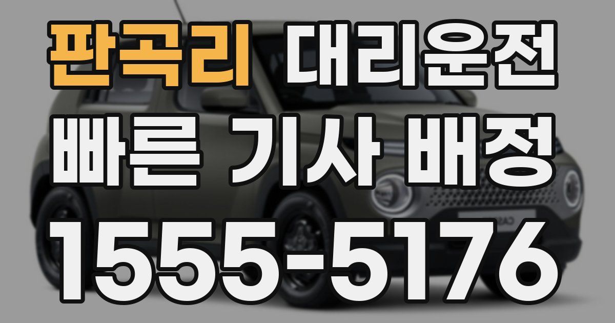 일일대리기사