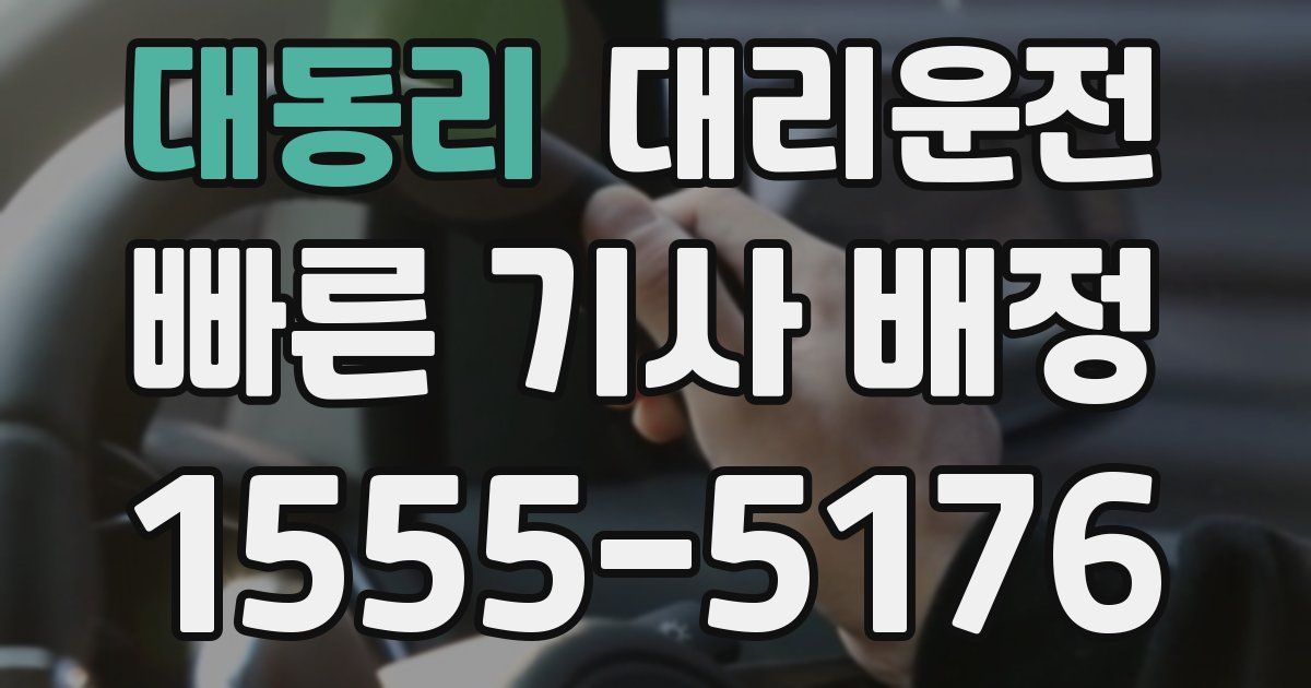 일일대리기사