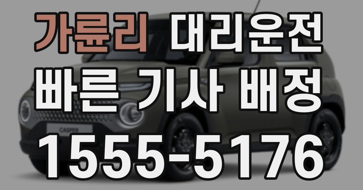 일일대리기사