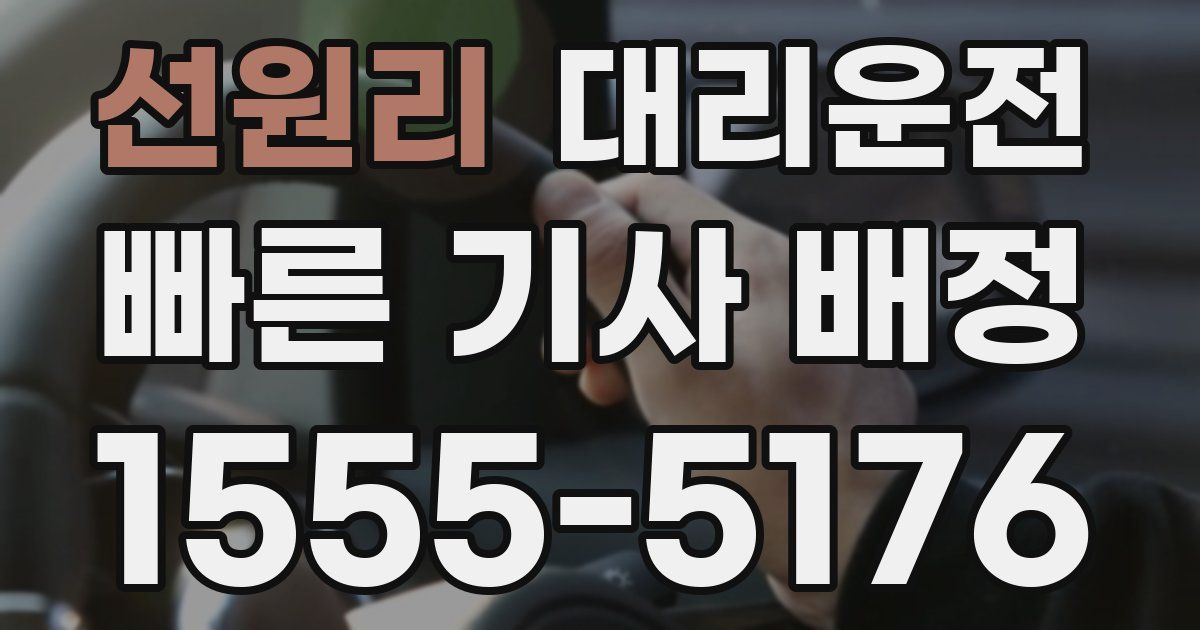 일일대리기사