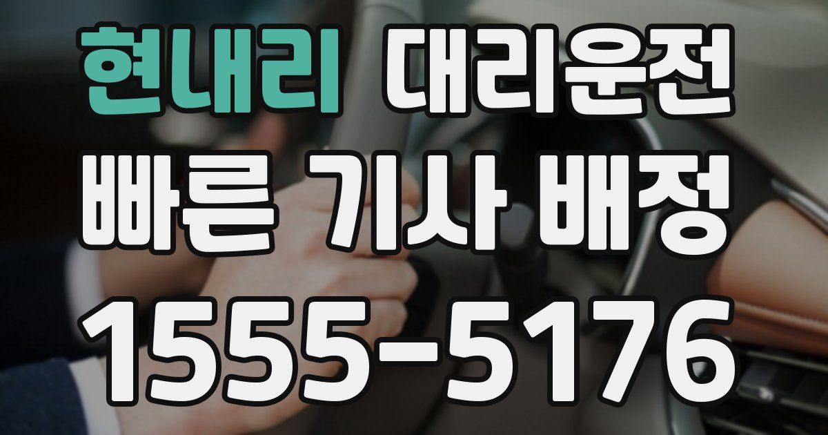 일일대리기사