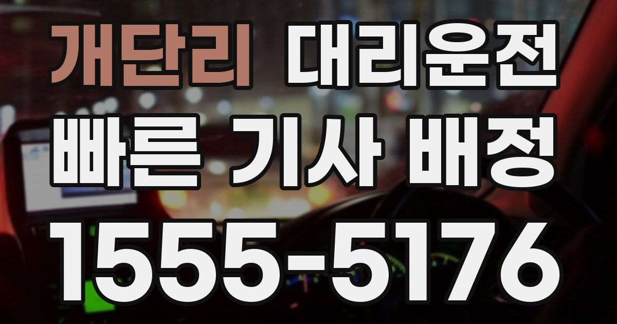 일일대리기사