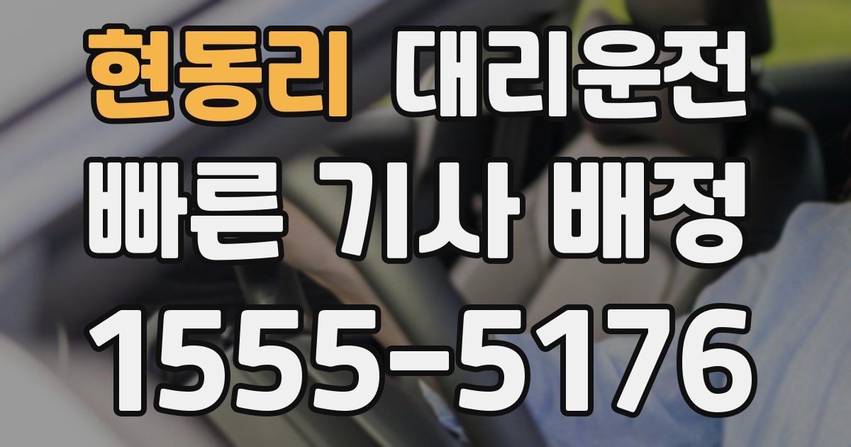 일일대리기사