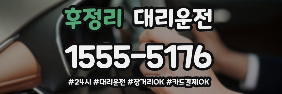 후정리 대리운전