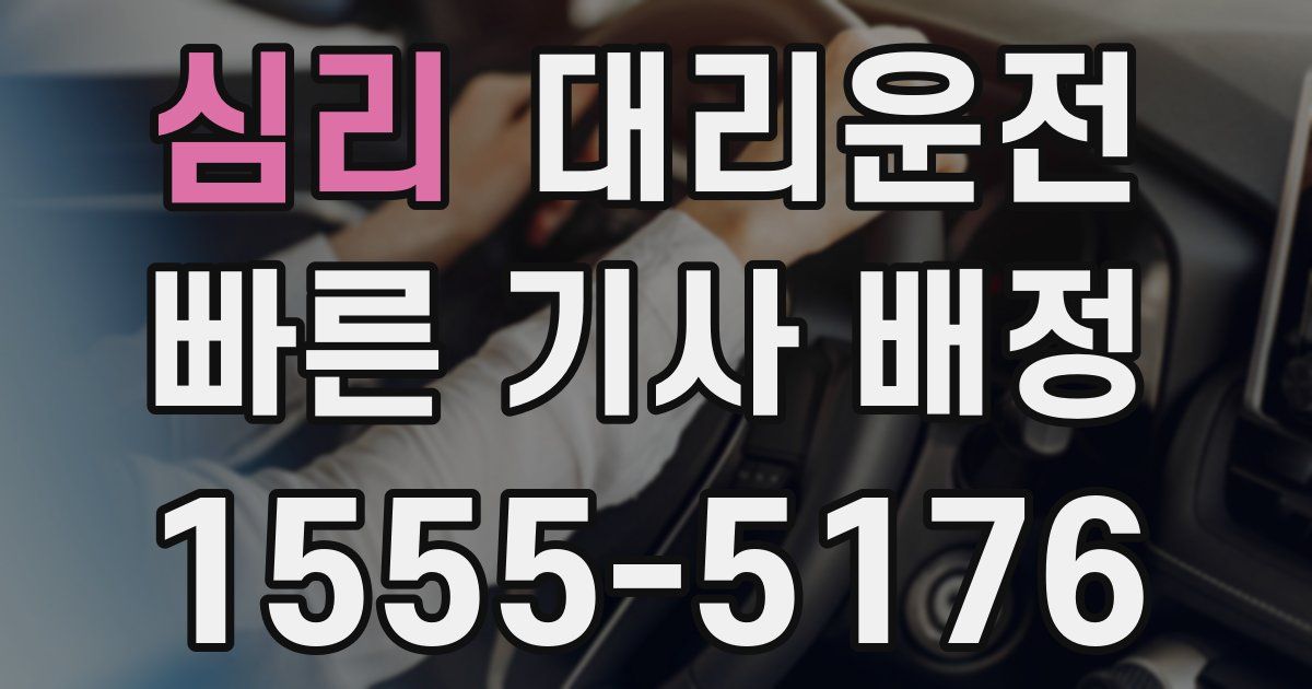 일일대리기사