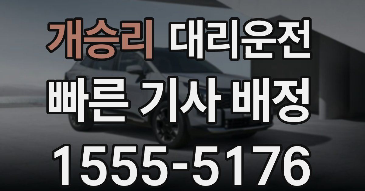 일일대리기사