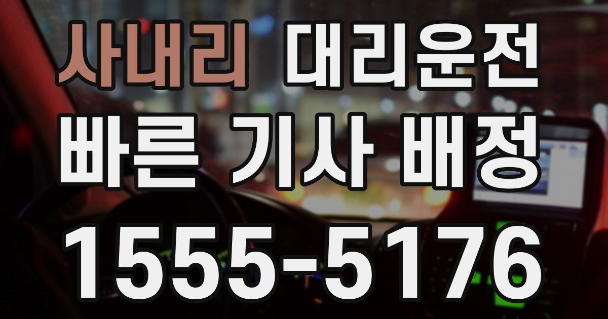 일일대리기사
