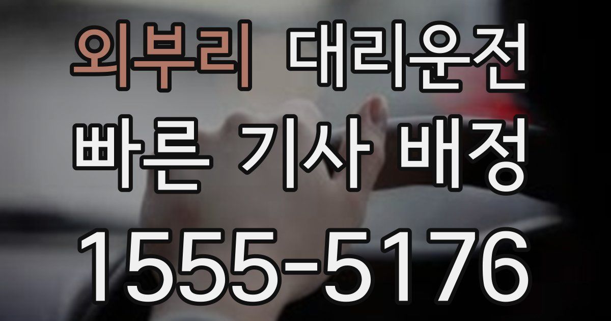 일일대리기사