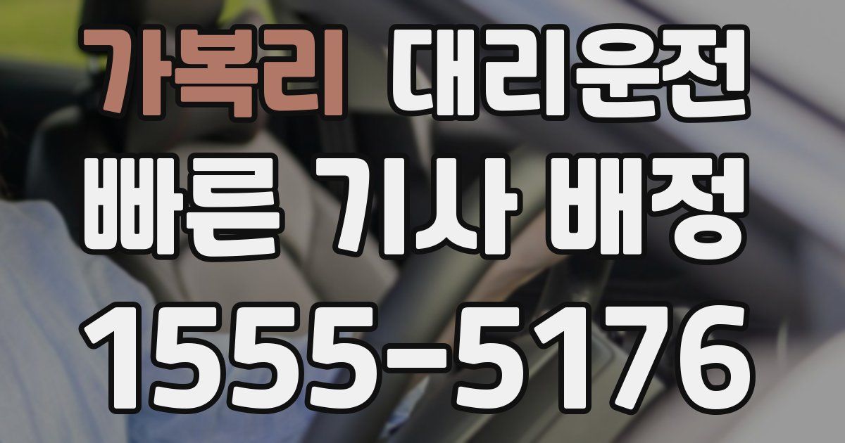 일일대리기사