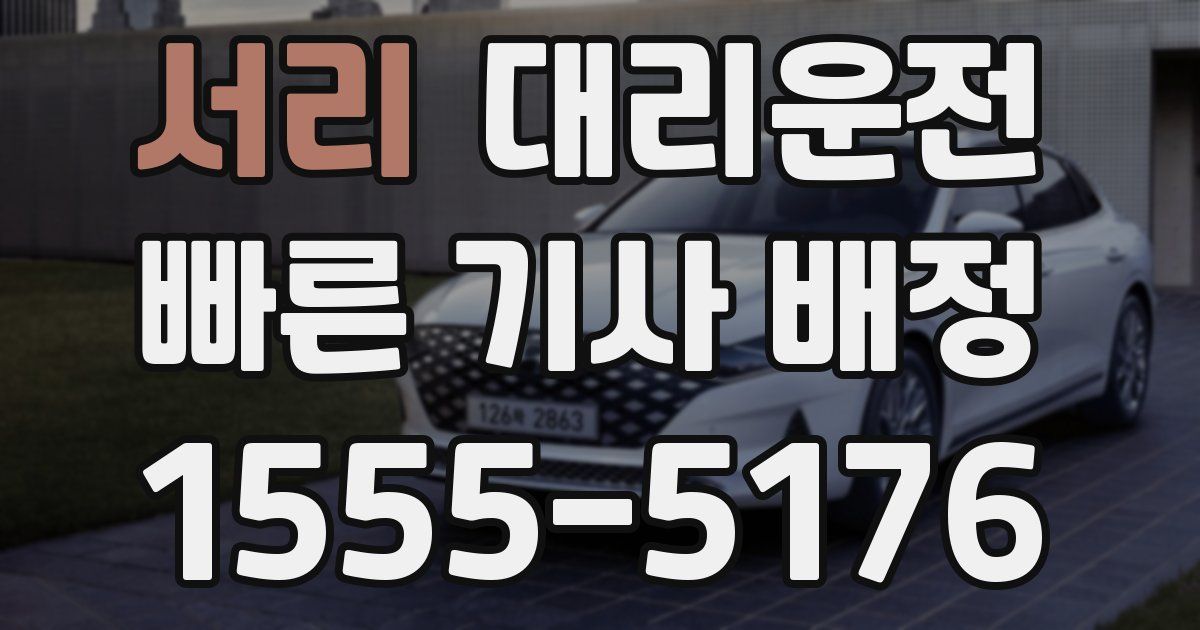 일일대리기사
