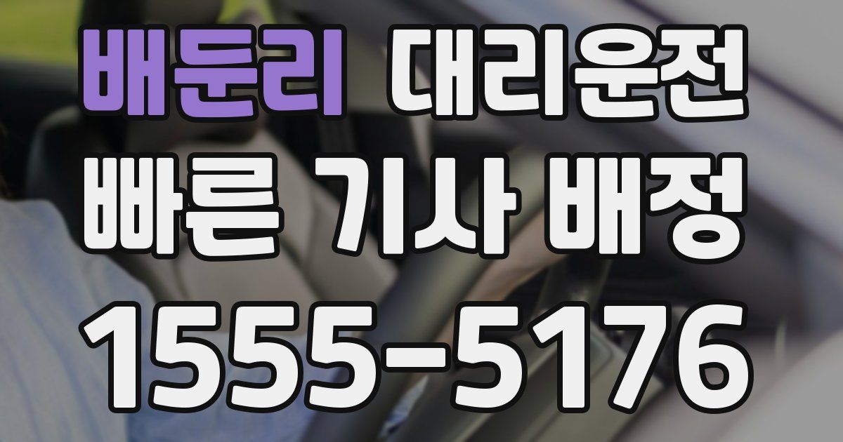 일일대리기사