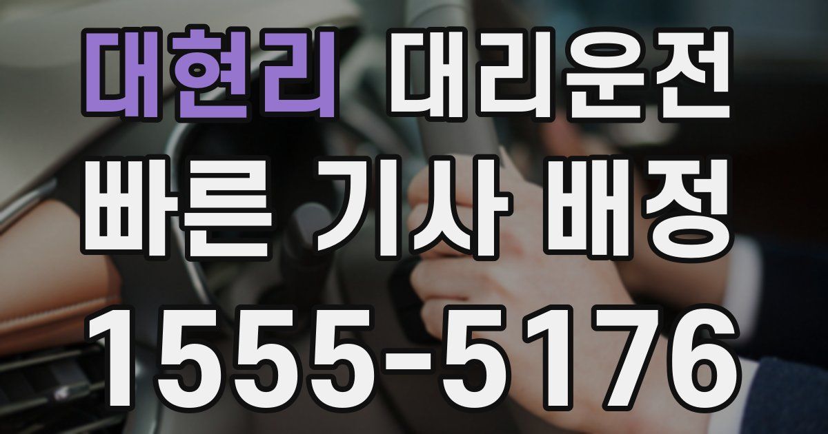 일일대리기사