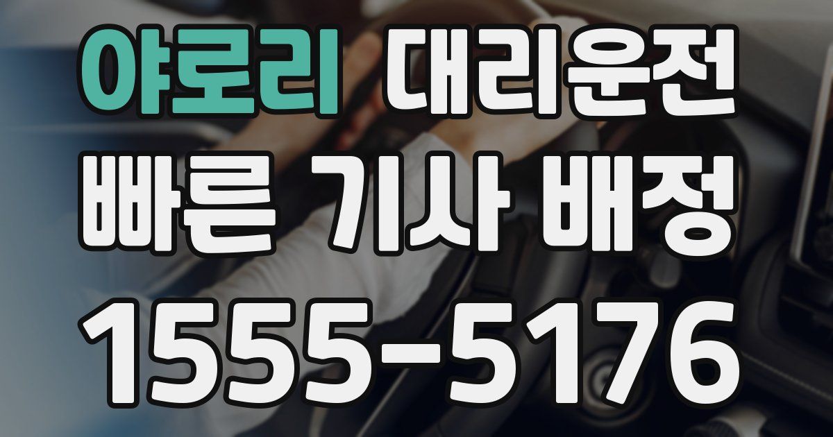 일일대리기사