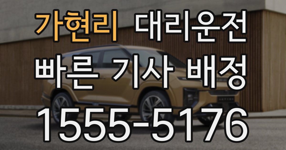 일일대리기사
