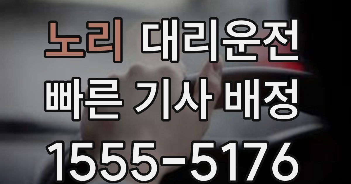 일일대리기사