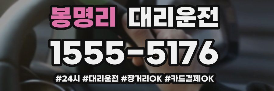 봉명리 대리운전