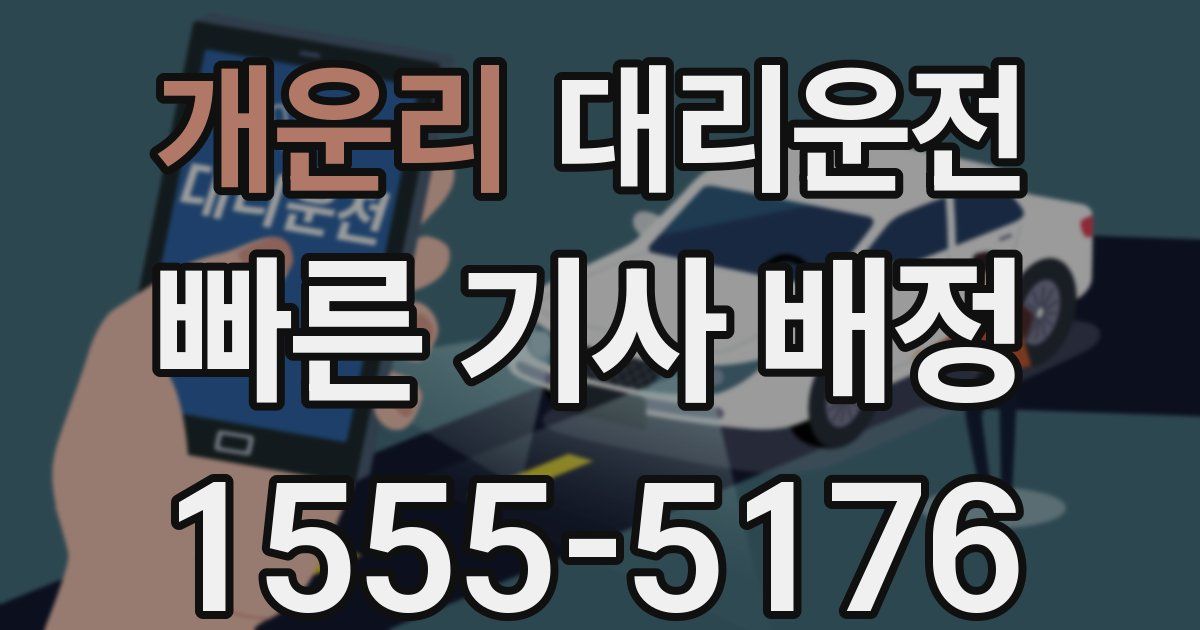일일대리기사