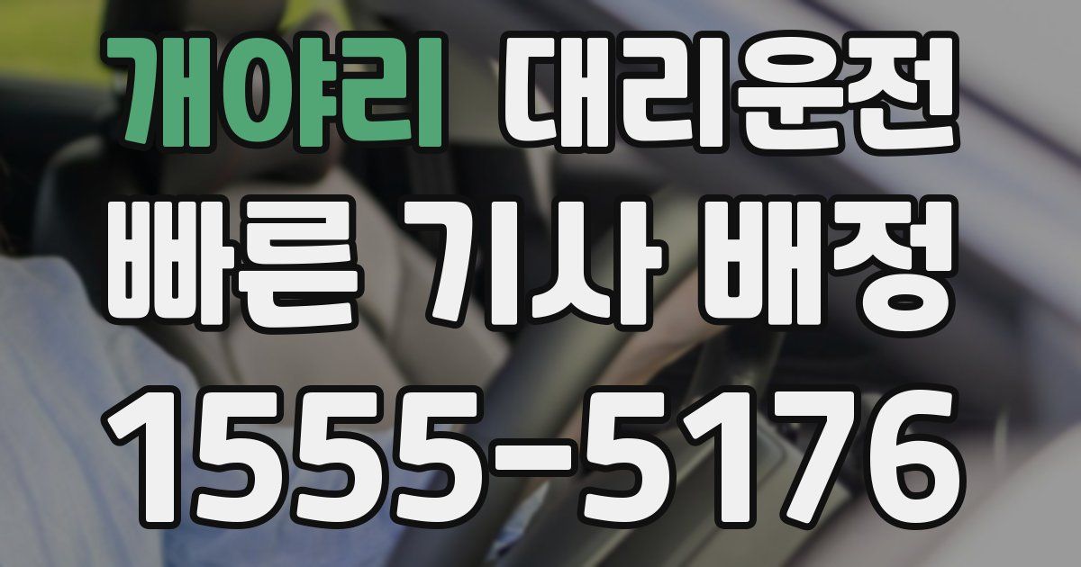 일일대리기사