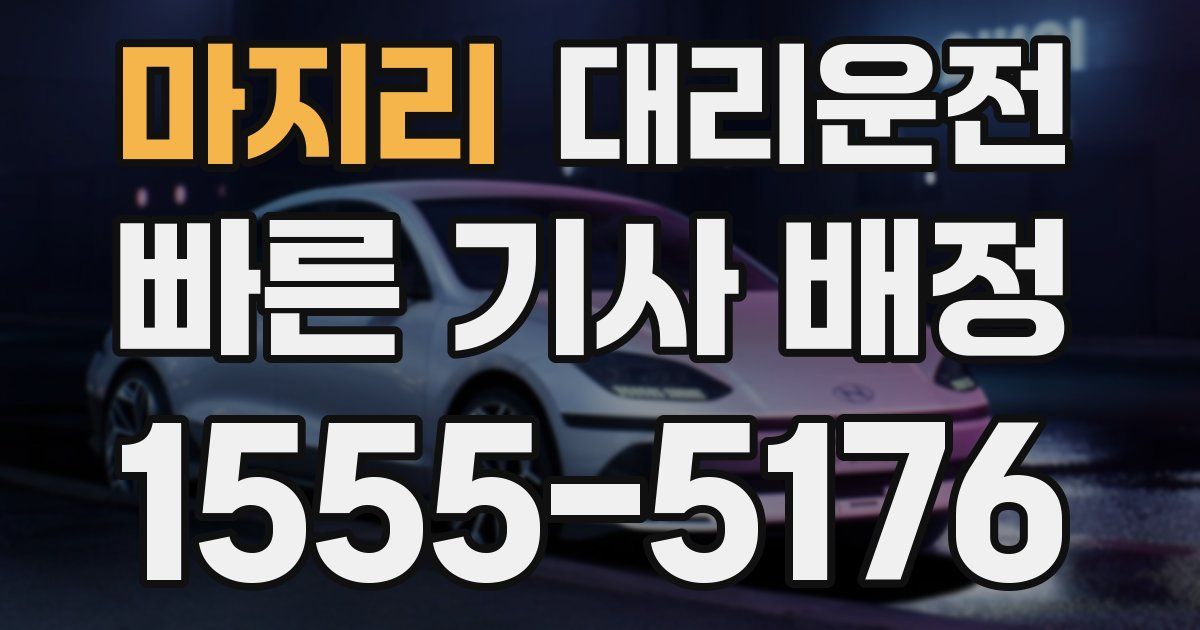 일일대리기사