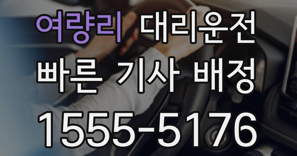 일일대리기사