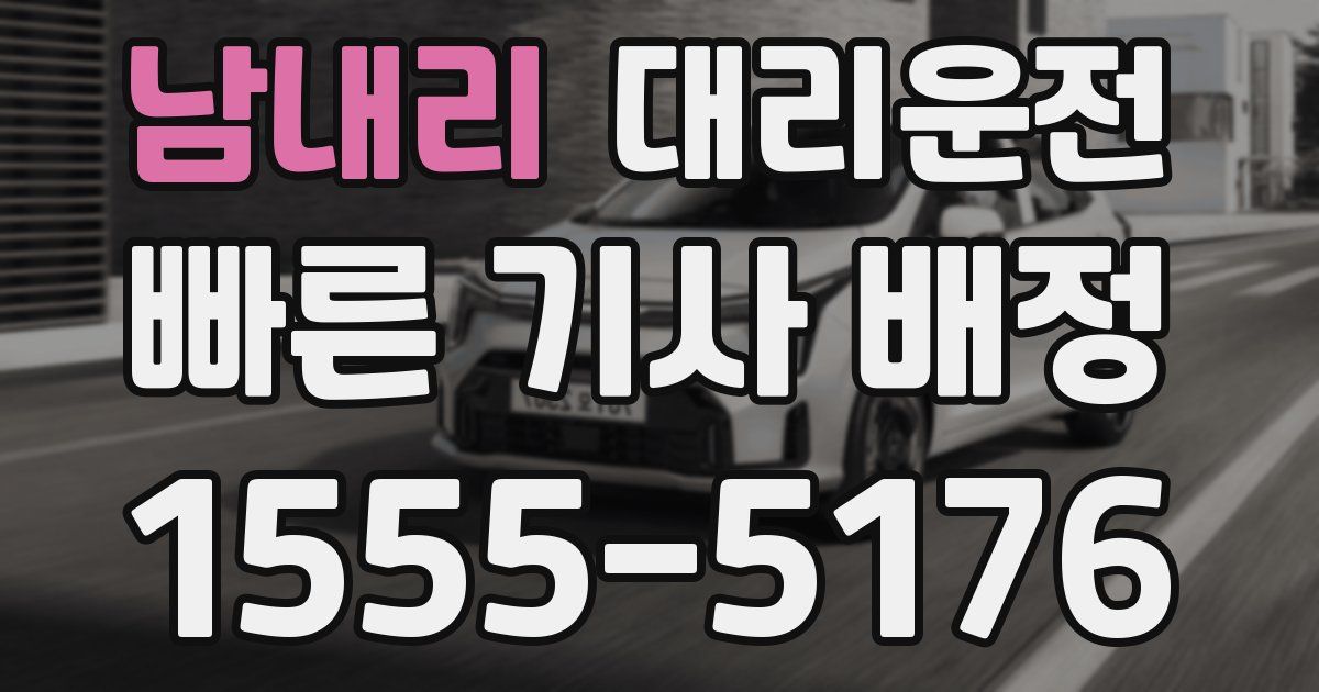 일일대리기사