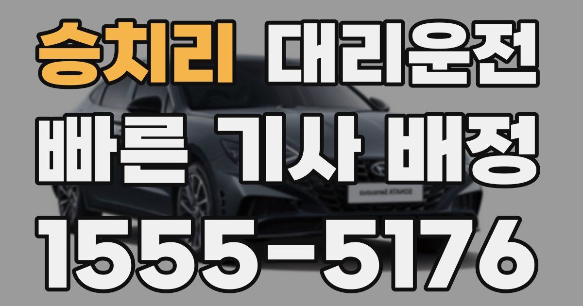 일일대리기사