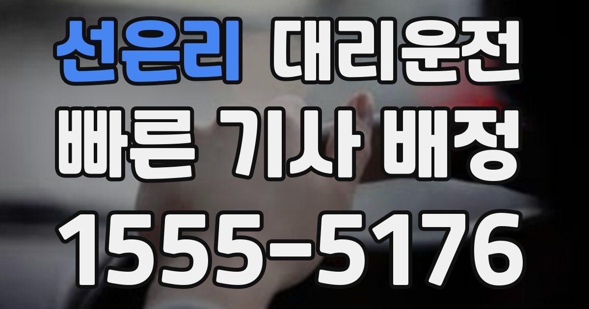 일일대리기사