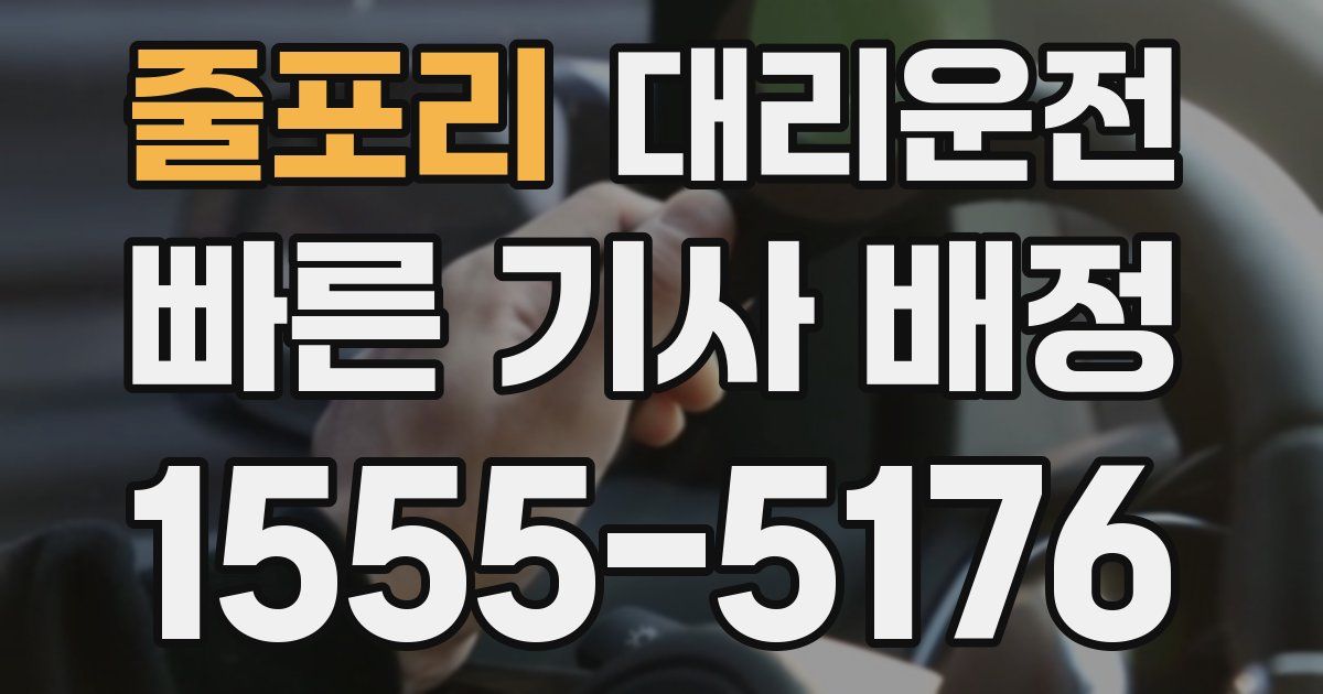 일일대리기사