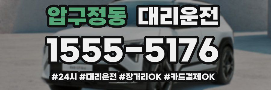 압구정동 대리운전